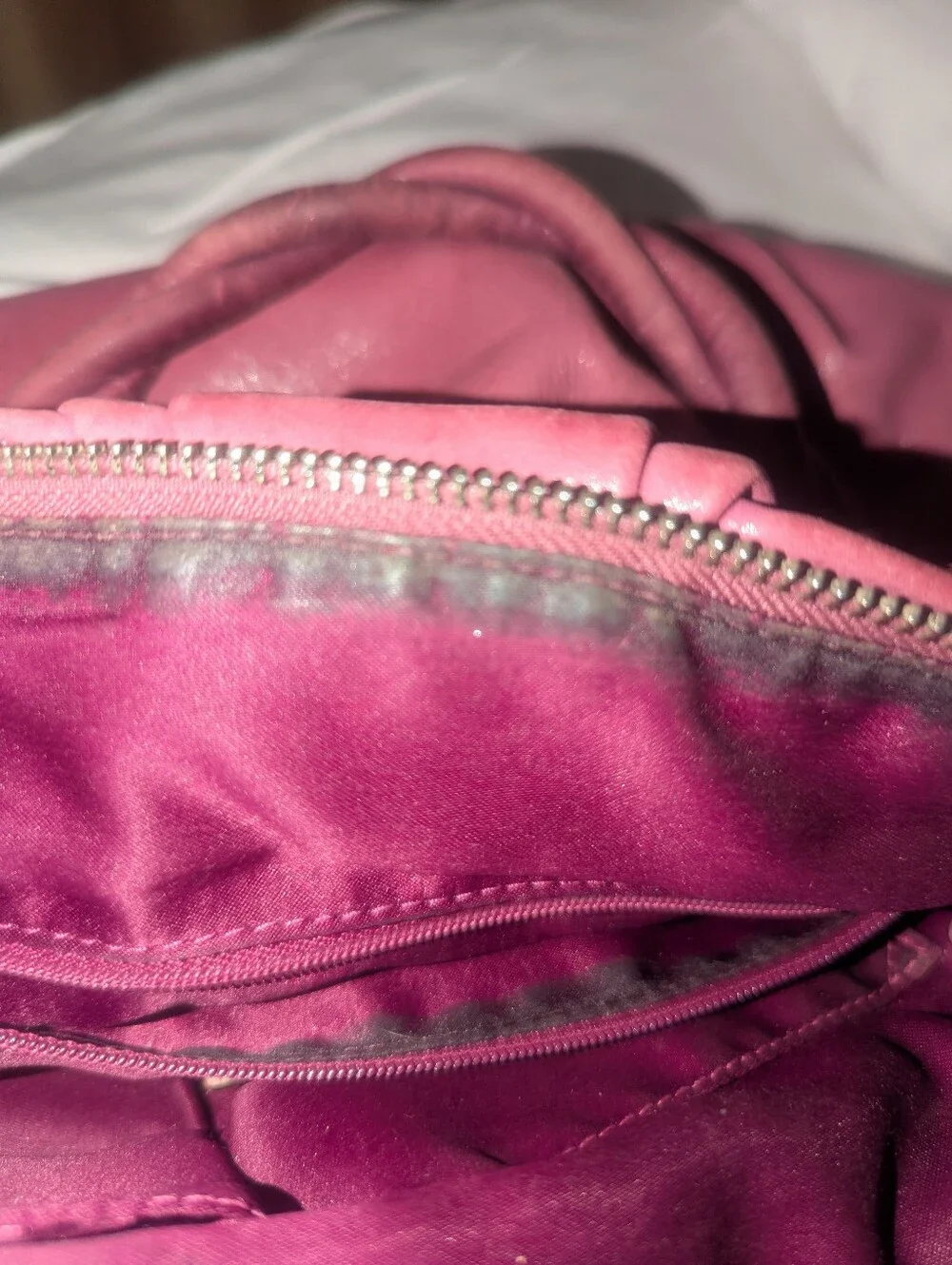 Coach Madison  Sophia Pleated Pink Leather Shoulder Satchel F22563